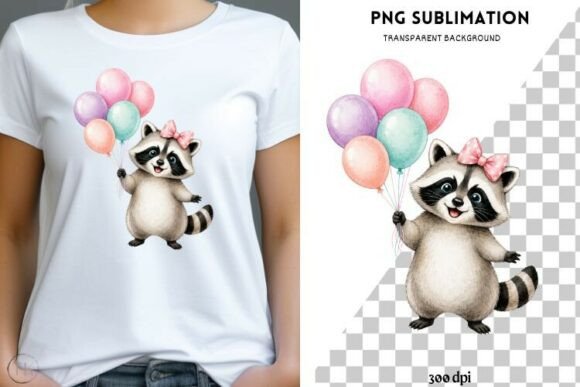 Celebrate in Style with Raccoon with Balloons PNG: The Ultimate Cute Birthday Clipart
