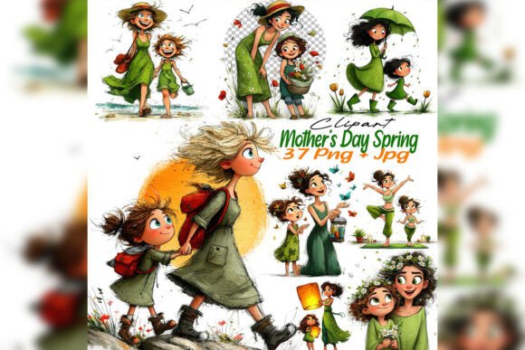 Celebrating Generations: The Strategic Value of Multigenerational Mother’s Day Clipart in Modern Design