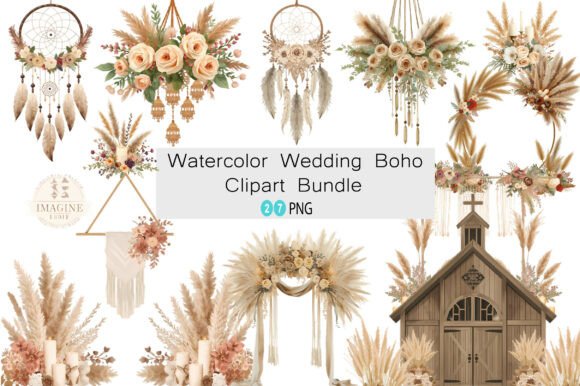 Choosing the Right Watercolor Wedding Boho Clipart Bundle for Your Creative Projects