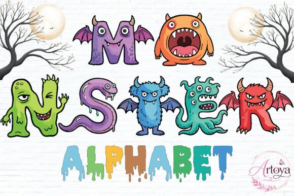 Cute Monster Alphabet Collection: Spooky Fun
