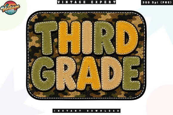 Designing Memorable School Spirit: The Impact of 3rd Grade School Badge Patchwork PNG Assets