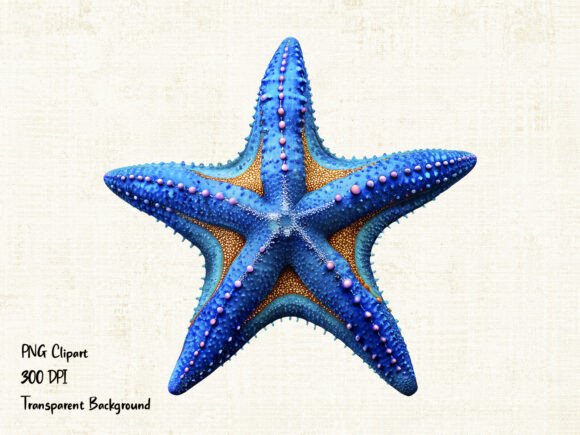 Evaluating the Practical Value of Blue Starfish PNG Clipart for Coastal Design Projects