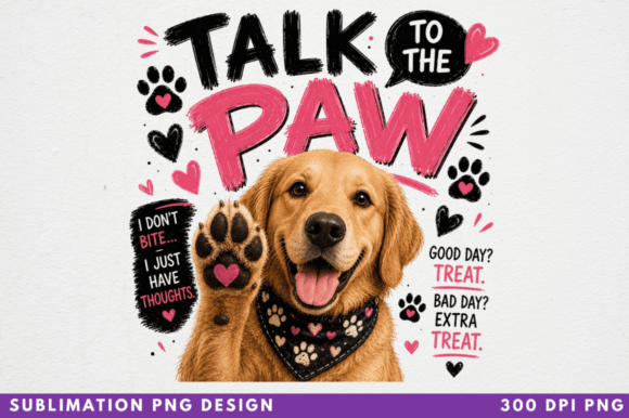 Evaluating the Talk to the Paw PNG T‑shirt Design for Sublimation and Print-on-Demand