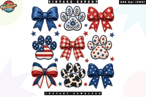 Integrating the Patriotic Bow and Paw Bundle PNG into Your Creative Workflow