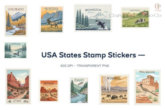 Integrating USA States Stamp Stickers Set 3 into Your Creative and Professional Workflows
