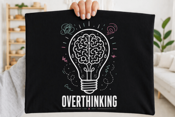 Overthinking PNG & Funny Anxiety Shirt Design