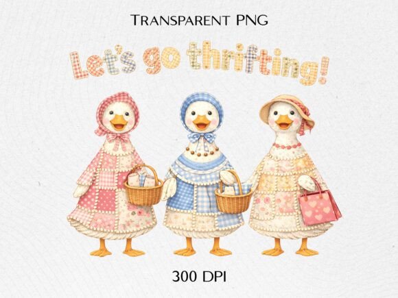 Thrifting Ducks PNG Design Guide