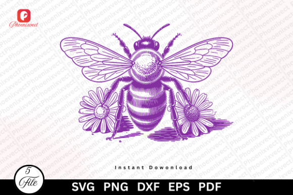 Vintage Hand Drawn Sunflower Bee SVG PNG: Integrating Cottagecore Aesthetics into Modern Creative Workflows