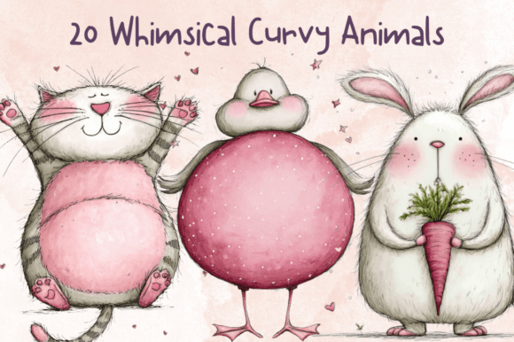 Whimsical Curvy Animals Clipart Set: A Practical Review for Designers