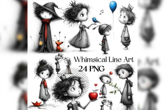 Whimsical Valentine Boys Line Art Clipart: A Guide to Modern Romantic Design